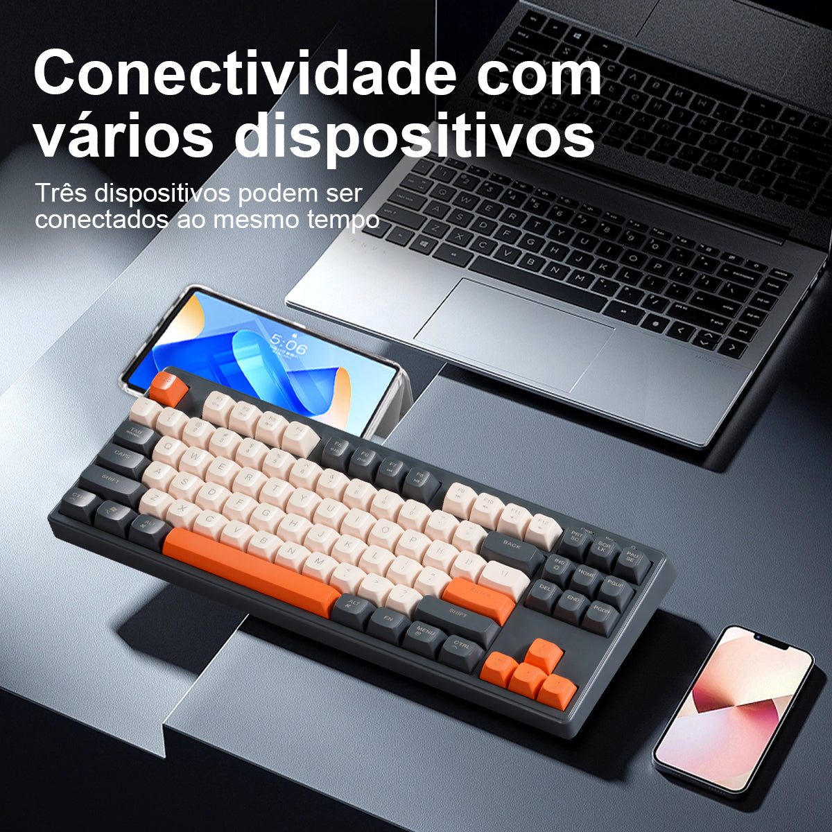 M87 Teclado Sem Fio , 2.4G Modo Duplo 87 De Jogo Keybaord Retroiluminado RGB Para Windows PC Laptop Game