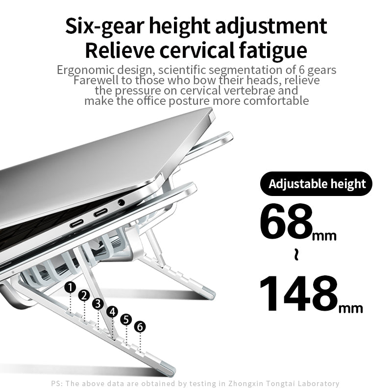 Foldable Laptop Stand,Adjustable Notebook Stand Aluminum Portable Laptop Riser Holder Computer Monitor Stand Compatible with Most 13-21” Laptops